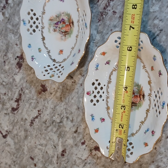 Set of 2 Schumann Bavaria 7" small Plates, Fine Porcelain Made in Germany - Picture 7 of 16